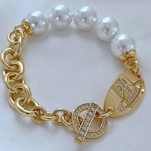 Vivienne Westwood pearl logo signature bracelet